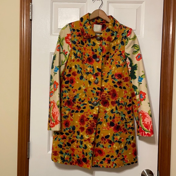 Anthropologie Jackets & Blazers - Anthropologie x Elevenses LeopardLily Floral Coat